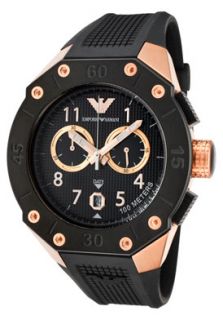 Emporio Armani AR8012  Watches,Mens Chronograph Black Dial Black Textured Rubber, Casual Emporio Armani Quartz Watches