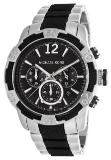 Michael Kors MK8199  Watches,Mens Michael Kors Chronograph Black Dial Stainless Steel and Rubber, Chronograph Michael Kors Quartz Watches