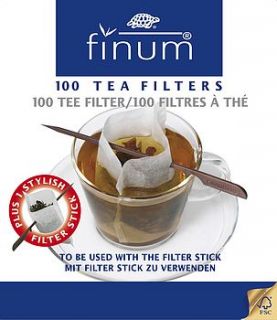 100 tea/coffee filters + one reusable stick by leaf