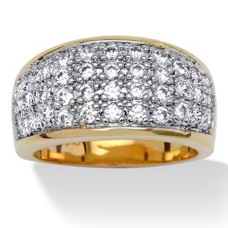 Ultimate CZ 14k Gold Overlay Pave set Cubic Zirconia Ring Palm Beach Jewelry Cubic Zirconia Rings