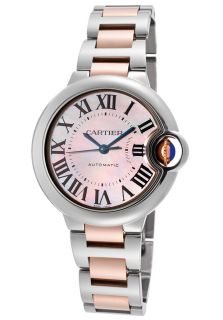 Cartier W6920070  Watches,Womens Ballon Bleu De Cartier Automatic Pink MOP Dial Stainless Steel & 18k Solid Rose Gold, Casual Cartier Automatic Watches