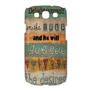 Custom Bible Verse 3D Cover Case for Samsung Galaxy S3 III i9300 LSM 446 Cell Phones & Accessories