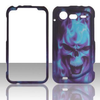 2D Blue Skull HTC Incredible 2,II CDMA 6350 Verizon Case Cover Phone Snap on Cover Case Faceplates Cell Phones & Accessories