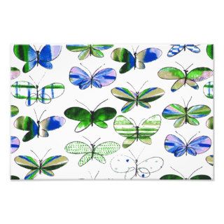 Green Butterfly Wishes Photo Print
