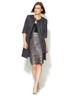 Wool Astrakhan Textured Coat by Vera Wang