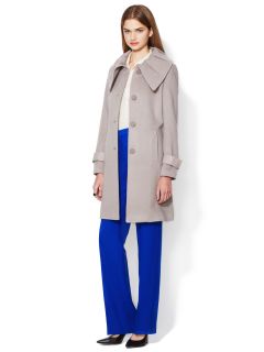 Kate Wool Pleated Collar Coat by Badgley Mischka Outerwear