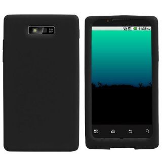 Motorola Triumph WX435 Silicone Skin Solid Black Cell Phones & Accessories