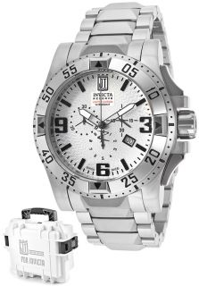 Invicta 14450  Watches,Mens Jason Taylor/Reserve Chronograph Silver Textured Dial Stainless Steel, Chronograph Invicta Quartz Watches