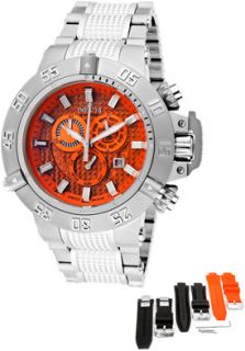 Invicta 6691NB  Watches,Mens Subaqua Chronograph Orange Carbon Fiber Dial Stainless Steel, Chronograph Invicta Quartz Watches