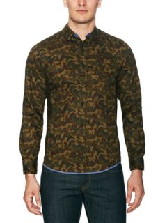 Woven Cotton Camo Sport Shirt  by Descendant of Thieves