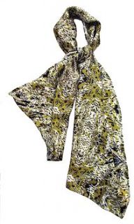 animal print silk scarf by bleuet textiles