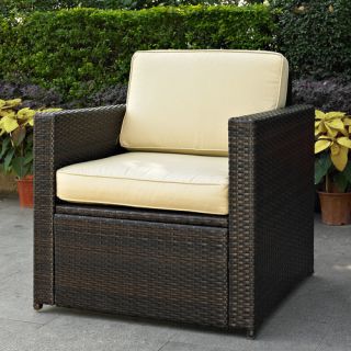 Palm Harbor Outdoor Wicker Deep Seating Chair with Cushion