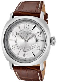 Swiss Legend 10050 02S BRW  Watches,Mens Executive Silver Dial Brown Leather, Casual Swiss Legend Quartz Watches