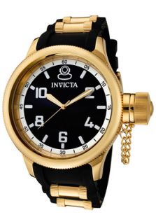 Invicta 1436  Watches,Mens Russian Diver Black Dial Black Polyurethane, Casual Invicta Quartz Watches