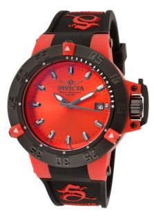 Invicta 10130  Watches,Womens Subaqua/Noma III Red Dial Red Plastic Case Black Polyurethane, Casual Invicta Quartz Watches