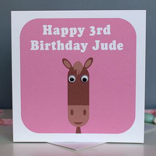 wobbly eyed horse card by stripeycats