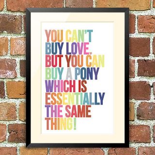 love pony print by the animal gallery