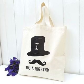 i 'moustache' you a question cotton mini tote by rosie jo's