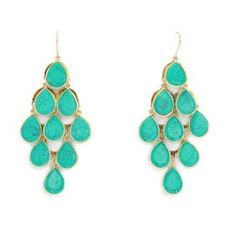 turquoise teardrop earrings by amara amara