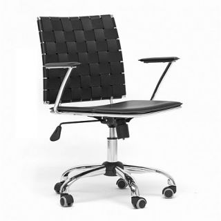 Vittoria White Leather Modern Office Chair