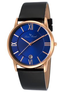 Lucien Piccard 10608 RG 03  Watches,Moiry Blue Dial Black Genuine Leather, Casual Lucien Piccard Quartz Watches