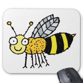 Bee Wasp Bees Wasps Insect Bug Anthophila Mouse Mat