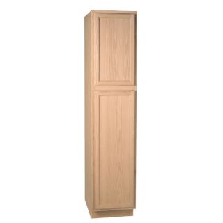 Project Source 84 in x 18 in x 24 in Unfinished Brown/Tan Oak Pantry Kitchen Wall Cabinet