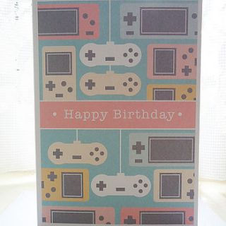 personalised video game birthday card by ello design