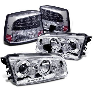 Rxmotoring 2008 Dodge Charger Projector Headlights + Led Tail Light Automotive
