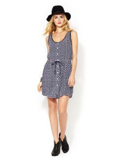 Baja Button Front Drawstring Dress by Marabelle