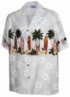 Boards Plumeria   Boys Hawaiian Aloha Shirt   White Clothing