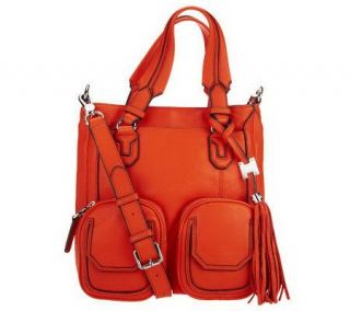 Aimee Kestenberg Leather Shoulder Bag w/Front Pockets —