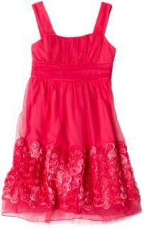 Ruby Rox Girls 7 16 Emma Dress With Soutache Flowers, Fuschia, 16 Clothing