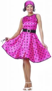 Plus Size Pink Retro 50s Dress Costume Adult Sized Costumes Clothing