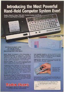 1982 Radio Shack TRS 80 PC 2 Pocket Computer Hand Held System Print Ad (Memorabilia) (55421)  