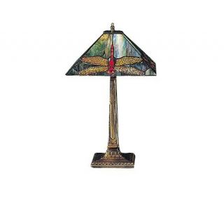 Tiffany Style 21 1/2&quotH Dragonfly Lamp —