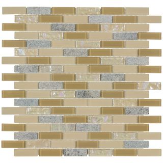 Elida Ceramica Sugar Mountain Mixed Material (Stone and Glass) Mosaic Indoor/Outdoor Wall Tile (Common 12 in x 12 in; Actual 11.75 in x 12 in)