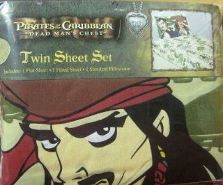 Pirates of the Carribbean Sheet Set 3pc Jack Sparrow Twin Sheets   Pillowcase And Sheet Sets