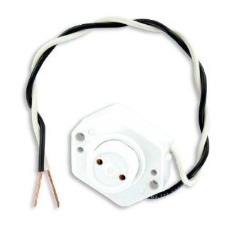 Leviton 459 Medium Base, Bi Pin, Fluorescent Lampholder, White   Light Sockets  