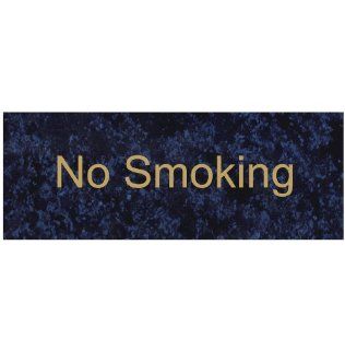 No Smoking Engraved Sign EGRE 460 GLDonCBLU No Smoking  Business And Store Signs 