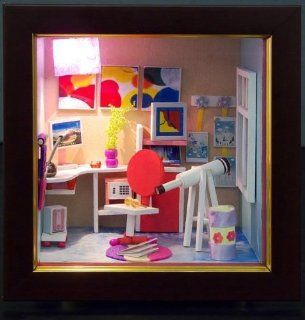 Dollhouse Miniature DIY Frame Kit Light Hope Telescope Living Room Sweet Home for christmas gift Toys & Games