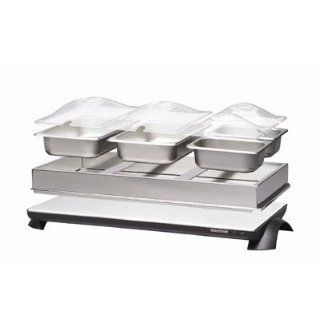 Toastess TWB 449 Stainless Steel Cordless Buffet Server Warming Tray 3 Dishes Kitchen & Dining