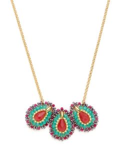 Cherry Triple Teardrop Necklace by Miguel Ases