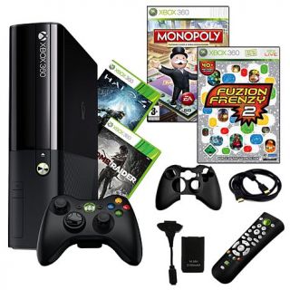 XBOX 360 E 250GB Console Bundle with 4 Games and Accessories