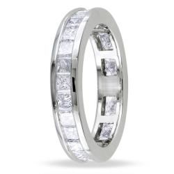 Miadora 14k White Gold 2ct TDW Channel set Diamond Eternity Ring (G H, SI1 SI2) Miadora Women's Wedding Bands