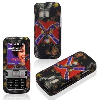 2D Camo Flag Stem Samsung Straight Talk R451c, TracFone SCH R451c, Messenger R450 Cricket, MetroPCS Case Cover Hard Snap on Rubberized Touch Phone Cover Case Faceplates Cell Phones & Accessories