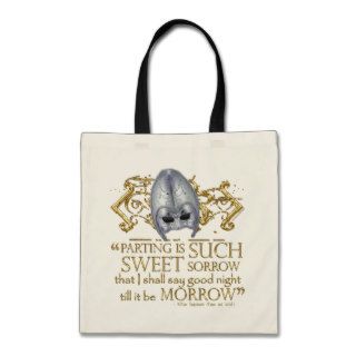 Romeo & Juliet Quote (Gold Version) Tote Bags