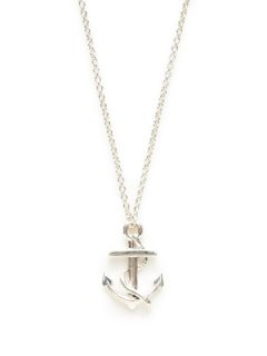 Sterling Silver Anchor Necklace by Mateo Bijoux