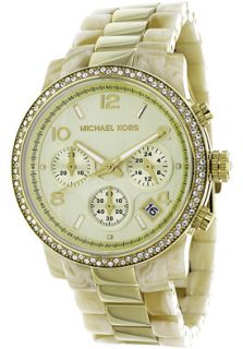 Michael Kors MK5582  Watches,Womens Gold Dial Gold Horn Resin, Casual Michael Kors Quartz Watches