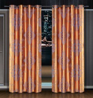 Dolce Mela DMC467 Jacquard Damask Drapery Window Treatments with Grommet Curtain Panel, Freya   Moroccan Curtains